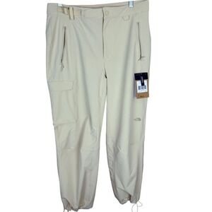 The North‎ Face Bridgeway Ankle Pants Gravel Beige Hiking Cargo Womens 8 Regular